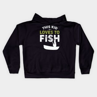 This Kid Loves To Fish Kids Hoodie